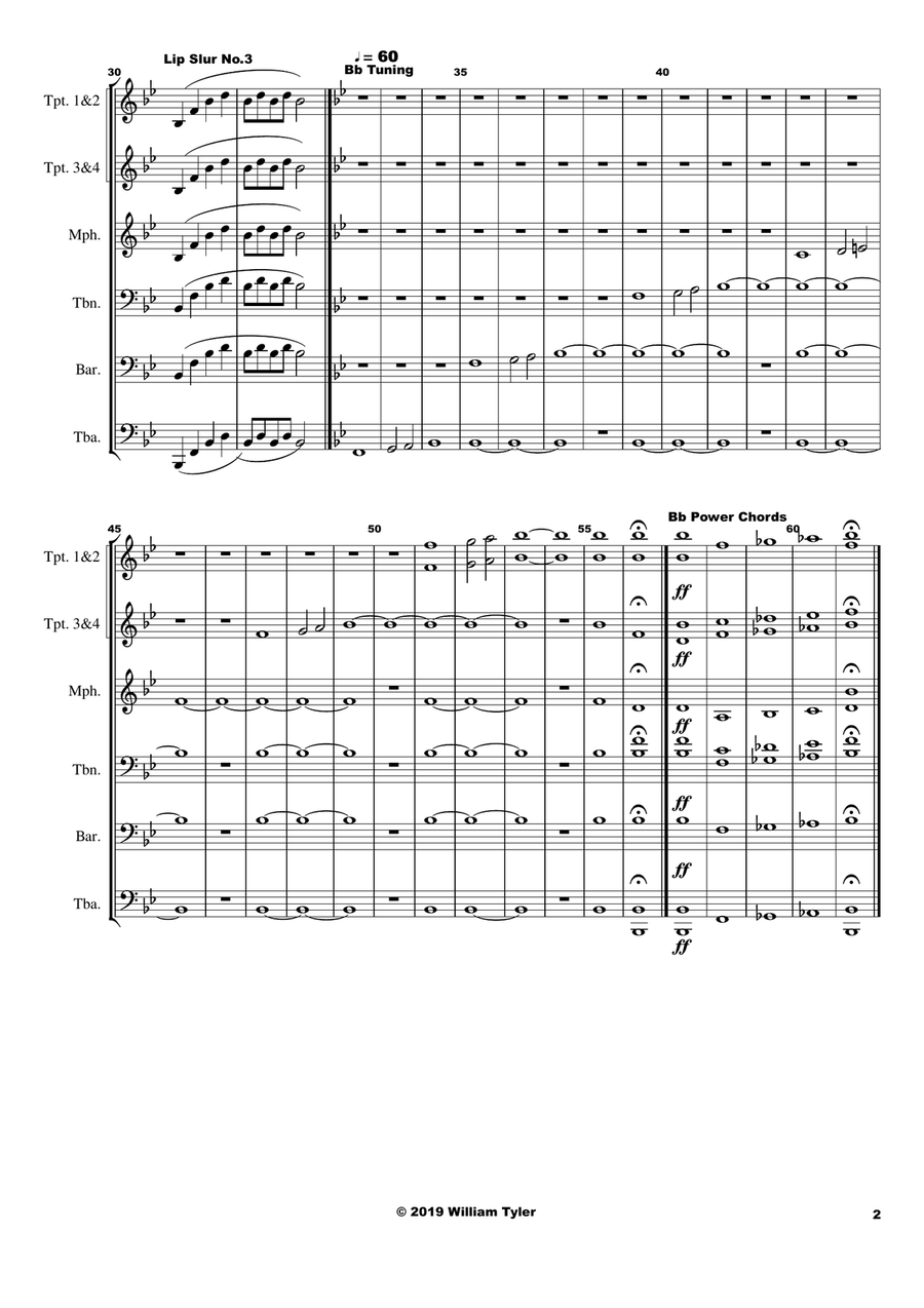 Marching Band Warm-ups Marching Band scores gallery preview page 2