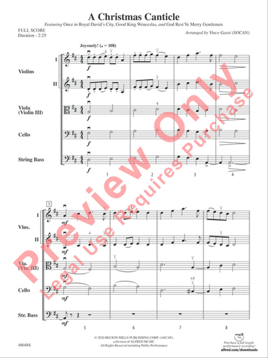 A Christmas Canticle A Christmas Canticle String Orchestra scores gallery preview page 4