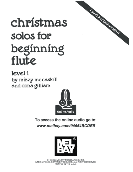 Christmas Solos for Beginning Flute image number null