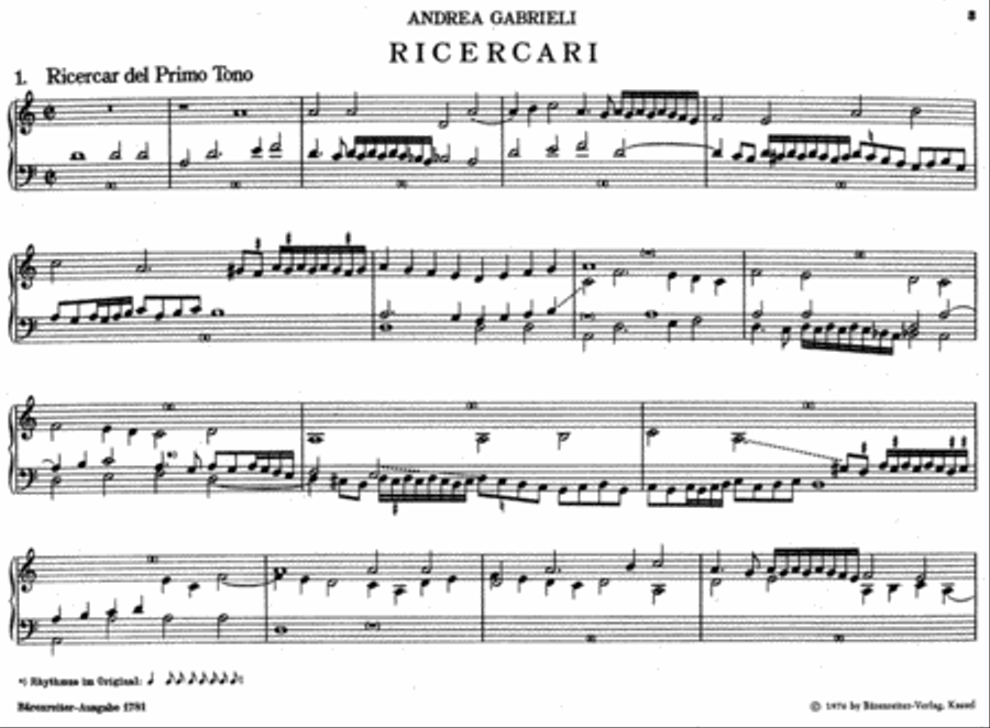Ricercari for Organ Harpsichord scores gallery preview page 2