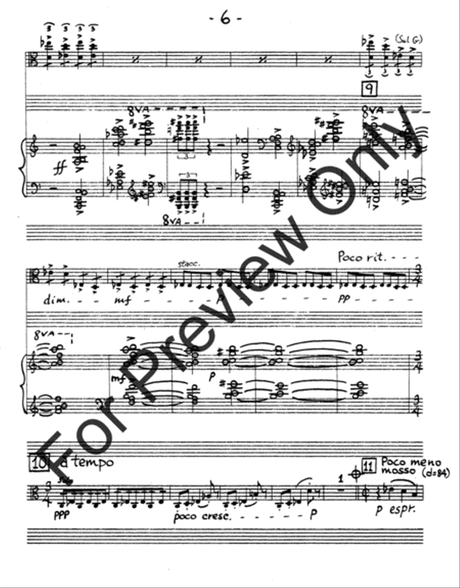 Sonata For Viola and Piano Piano Accompaniment scores gallery preview page 9