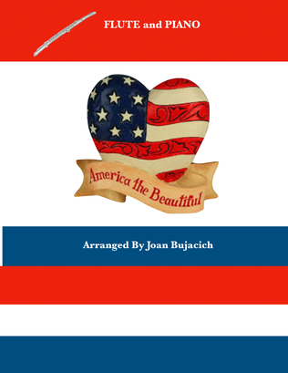 Book cover for America The Beautiful, Flute and Piano