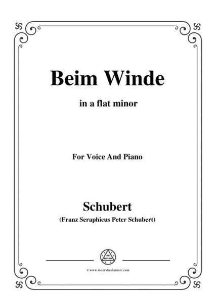 Schubert-Beim Winde,in a flat minor,for Voice&Piano image number null