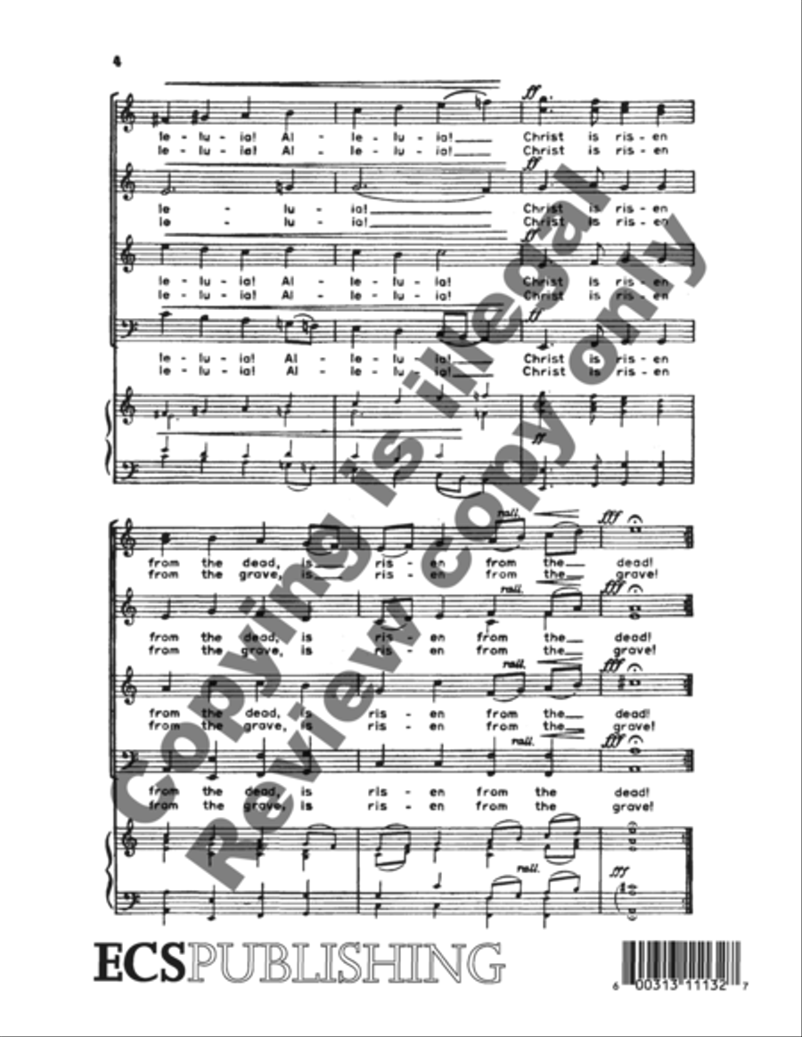 Alleluia, Come, Good People 4-Part scores gallery preview page 6