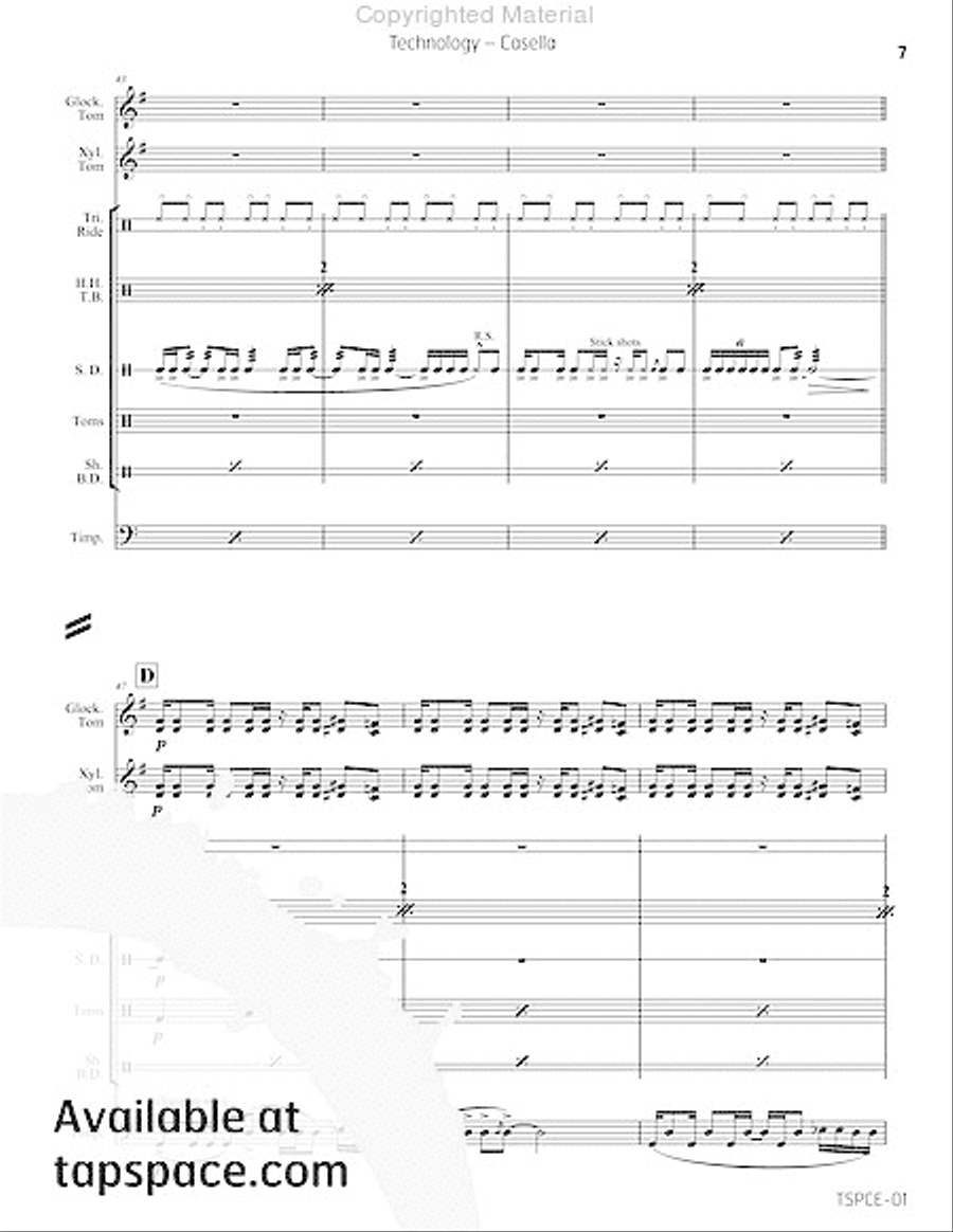 Technology Percussion Ensemble scores gallery preview page 10