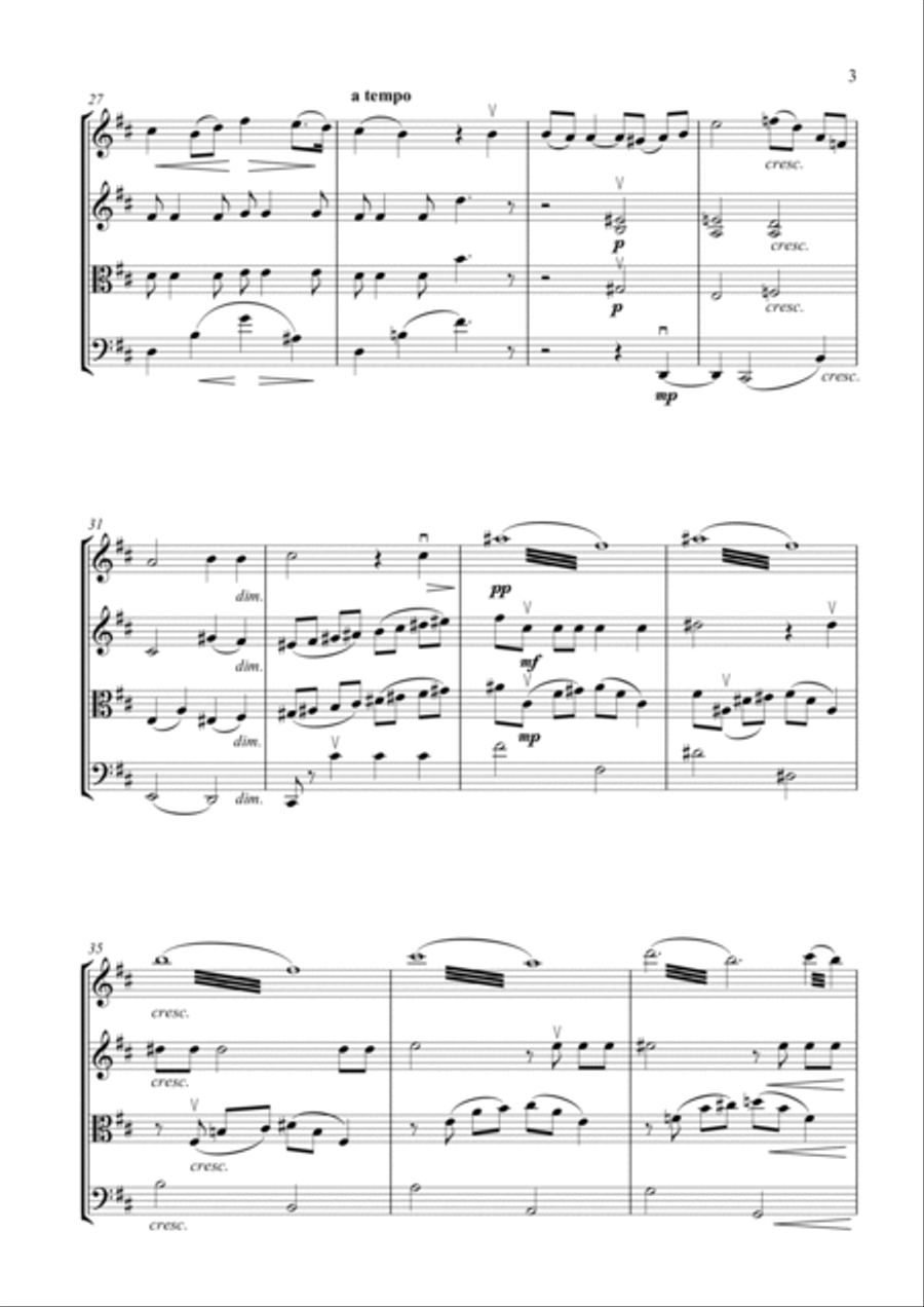 Flower Song from Carmen for String Quartet (