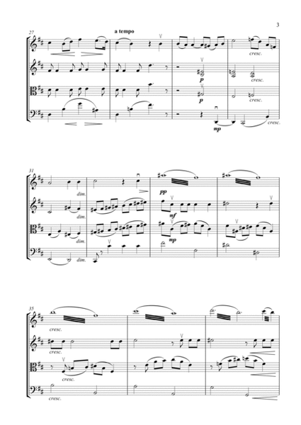 Flower Song from Carmen for String Quartet ("La fleur que tu m'avais jetée") image number null