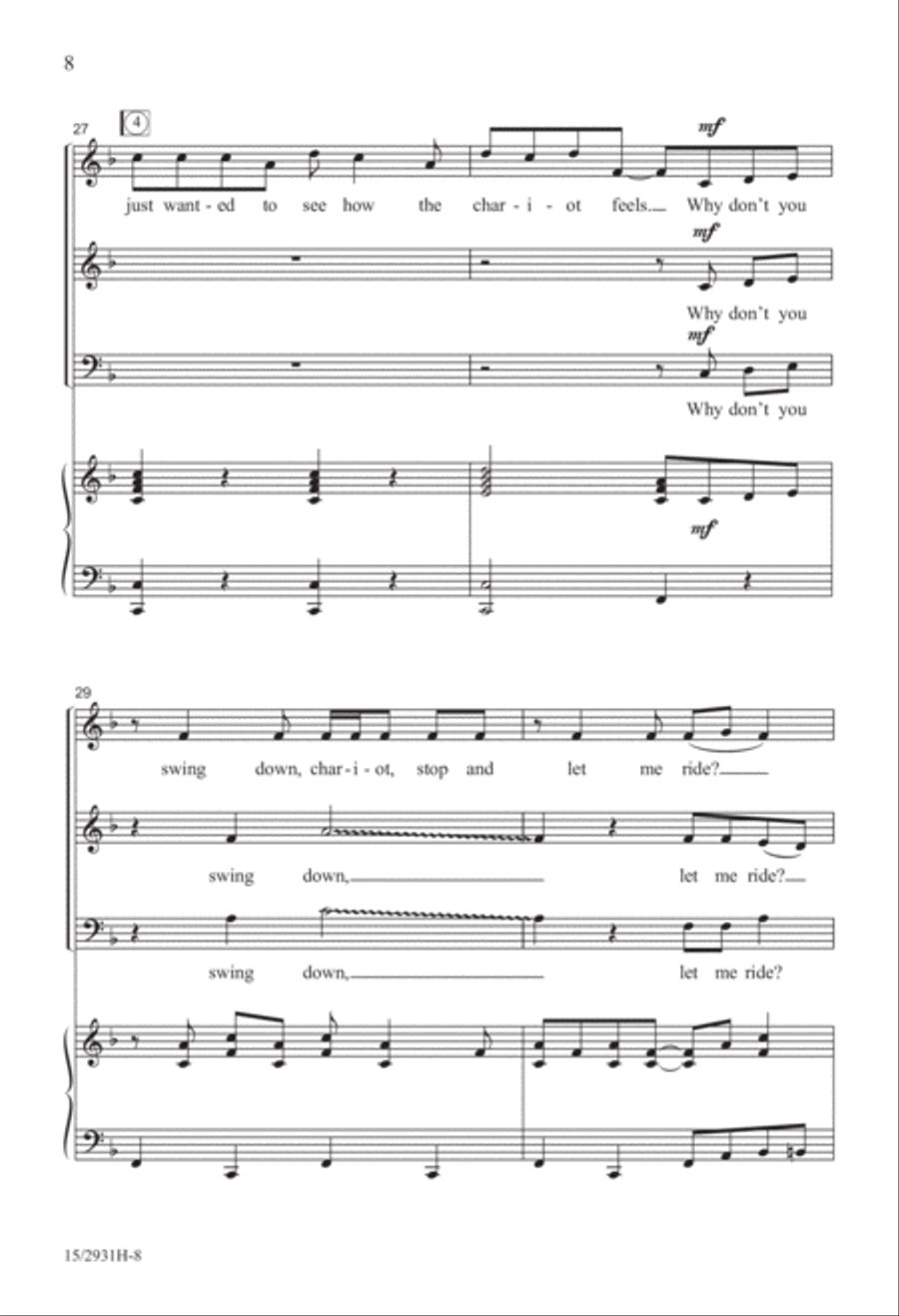 Swing Down, Ezekiel! Swing Down, Ezekiel! 3-Part scores gallery preview page 8