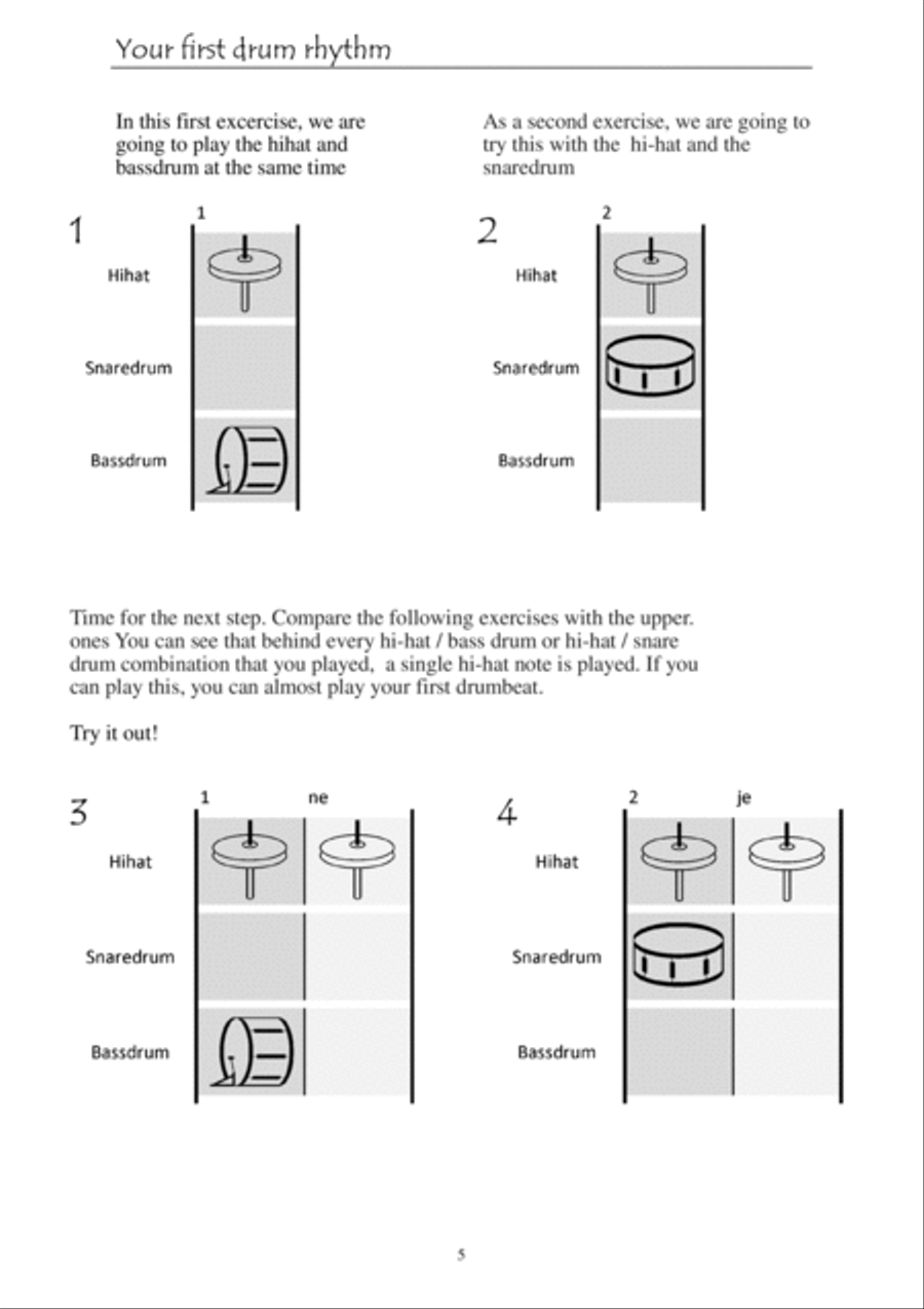 Drumkidz drumbook for children Drum Set scores gallery preview page 5