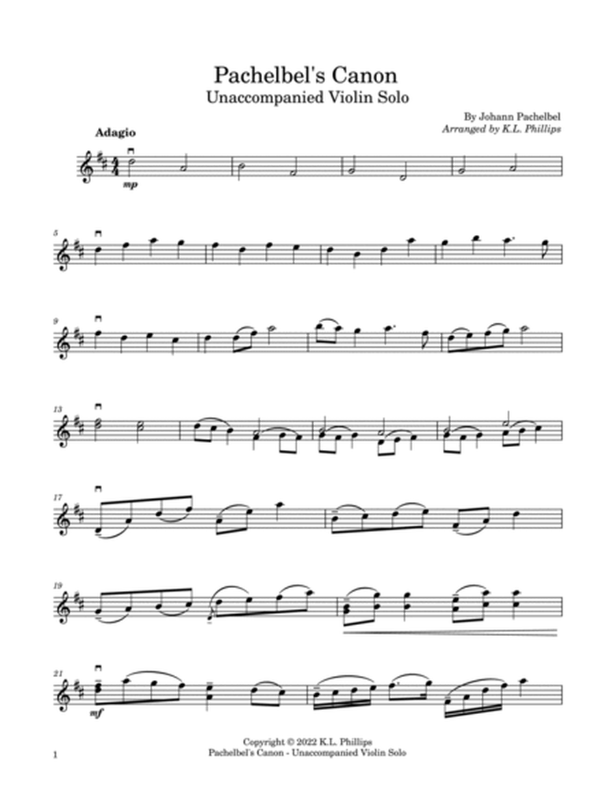 Pachelbel's Canon - Unaccompanied Violin Solo image number null