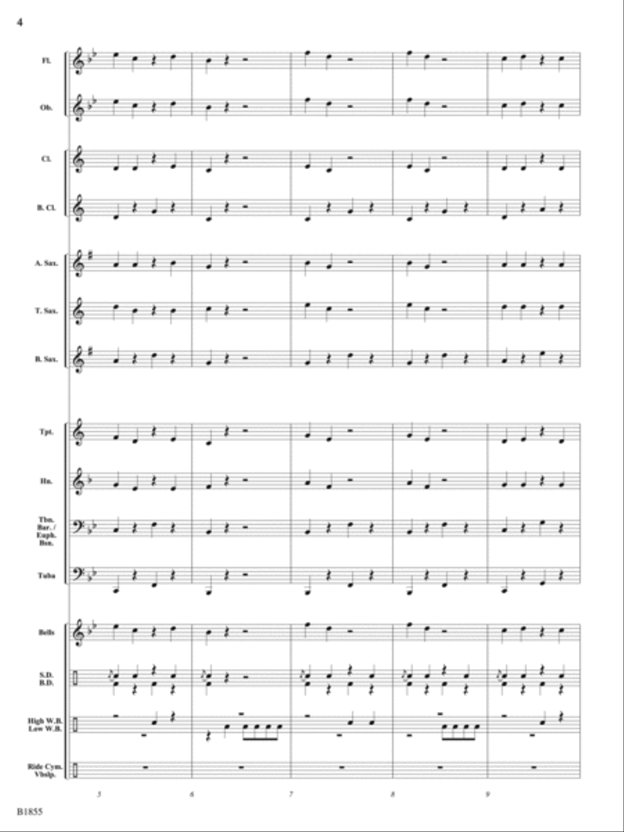 Woodpecker Convention: Score Concert Band scores gallery preview page 4