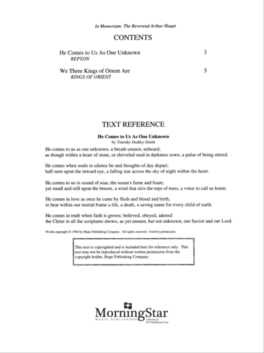 Two Hymn Improvisations for Epiphany Clarinet Solo scores gallery preview page 1