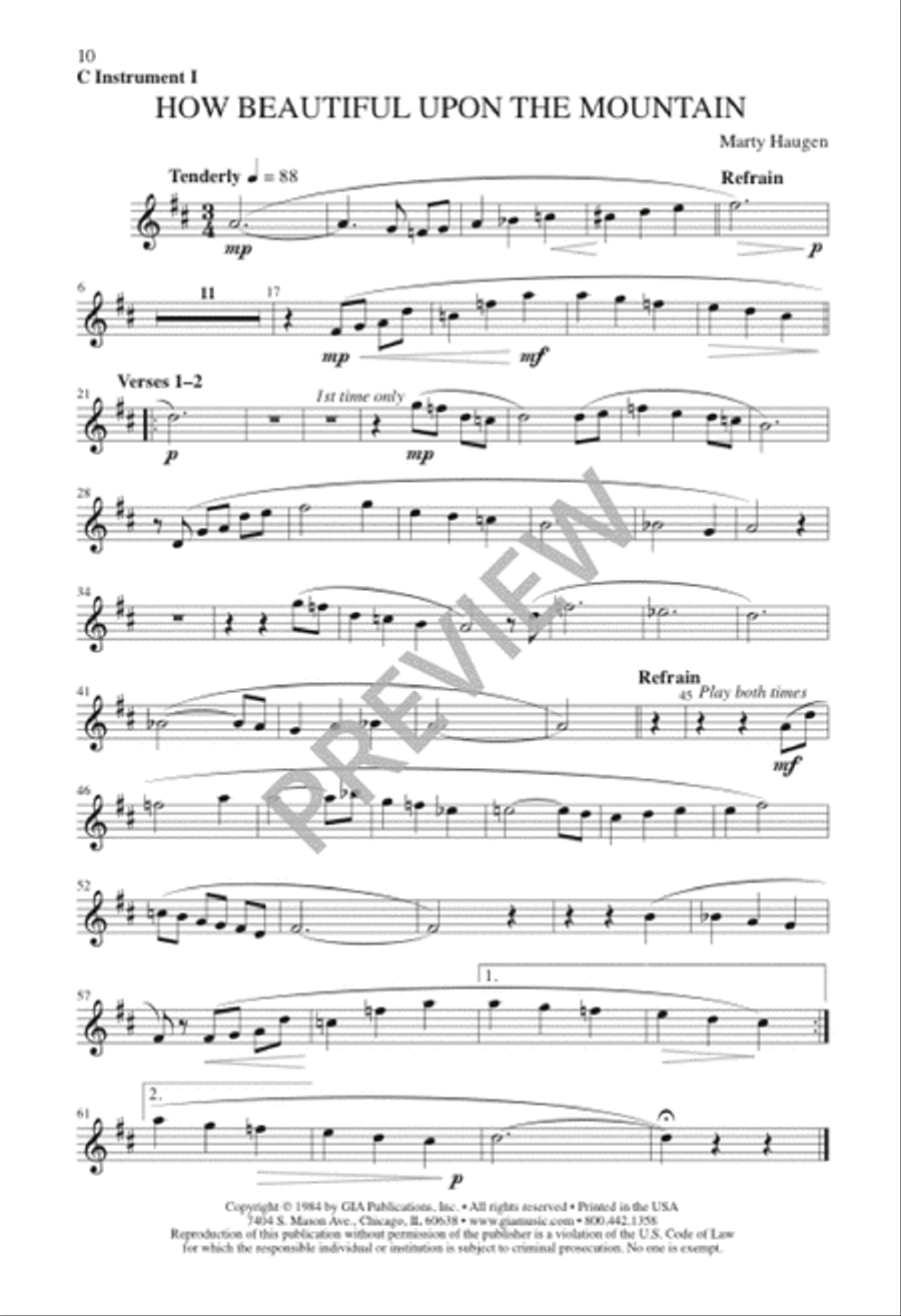 How Beautiful Upon the Mountains 4-Part scores gallery preview page 11