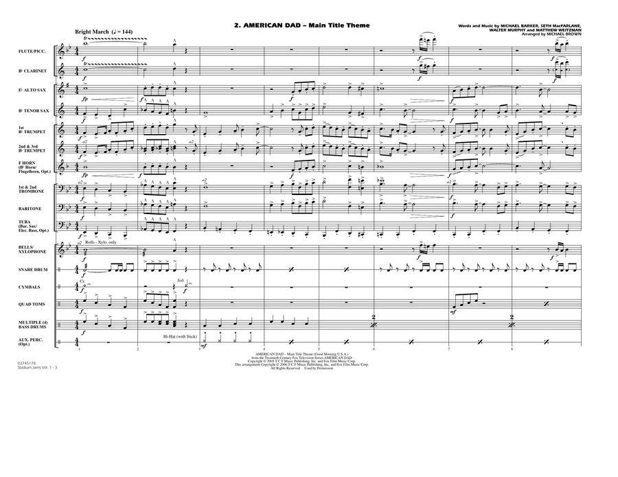 Stadium Jams - Vol. 1 - Full Score Marching Band scores gallery preview page 3