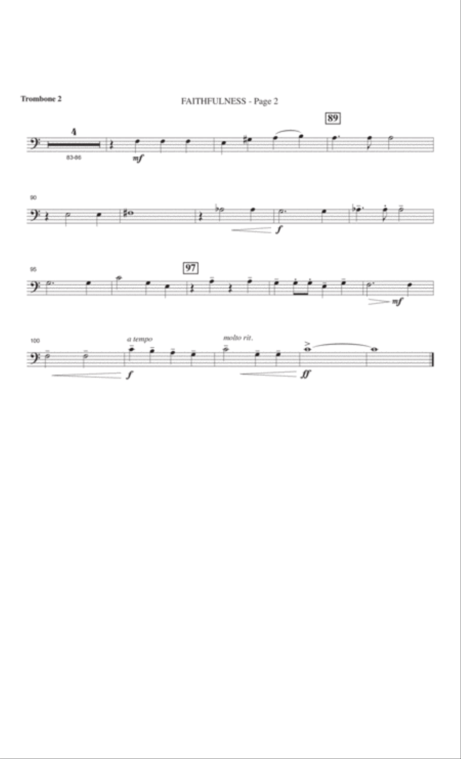 Faithfulness 4-Part scores gallery preview page 44