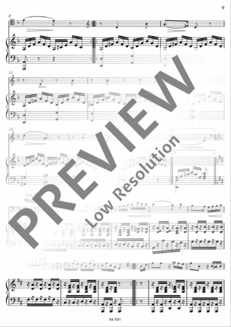 Andante con variazioni Piano Accompaniment scores gallery preview page 10