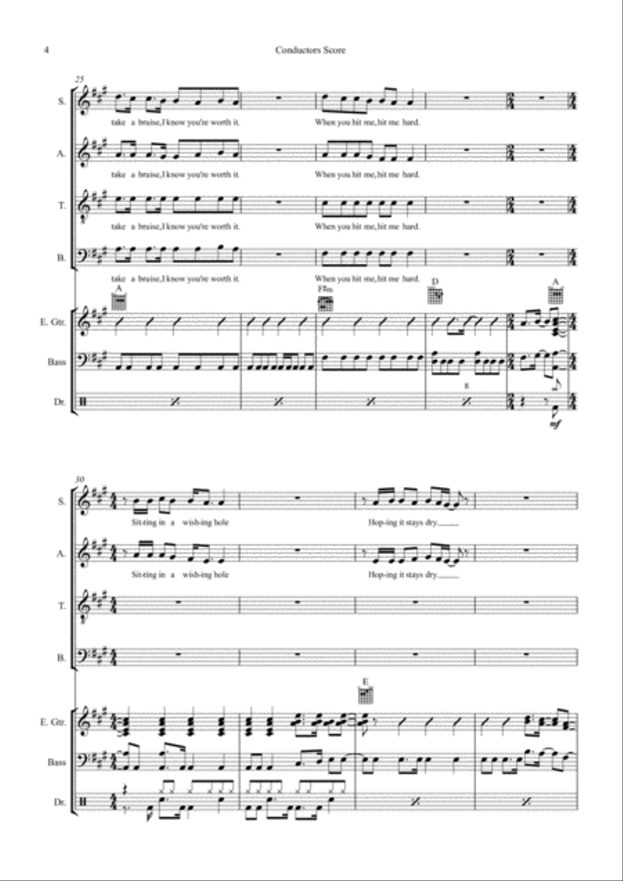 Many Of Horror (when We Collide) 4-Part scores gallery preview page 4