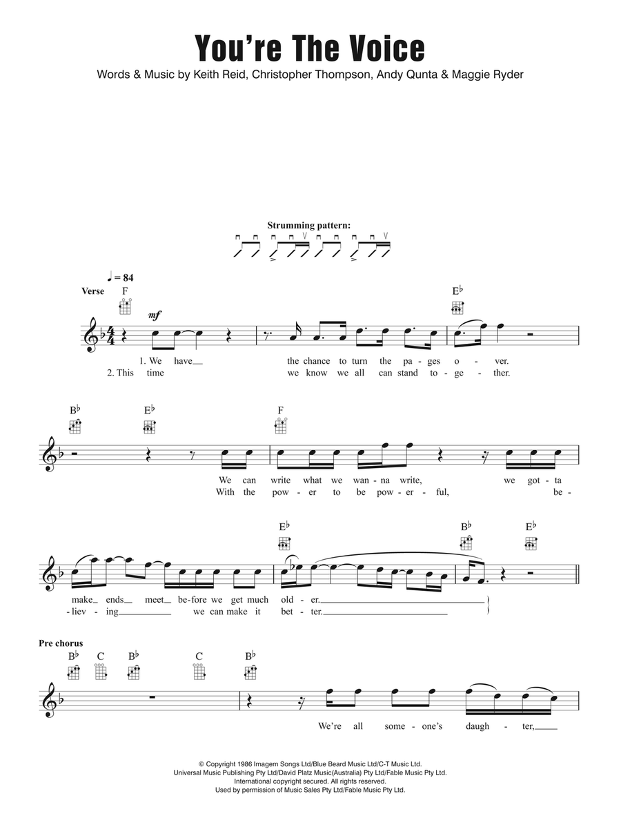 You're The Voice Voice scores gallery preview page 1