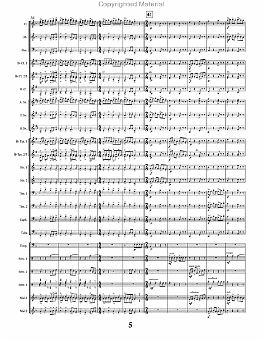 Dance Sinfonia Dance Sinfonia Concert Band scores gallery preview page 6