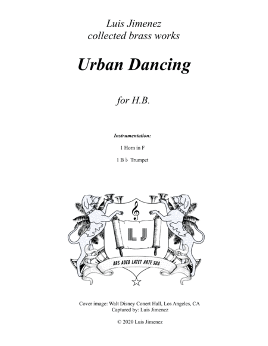 Urban Dancing - Trumpet and Horn Duet - Luis Jimenez Brass Duet scores gallery preview page 2