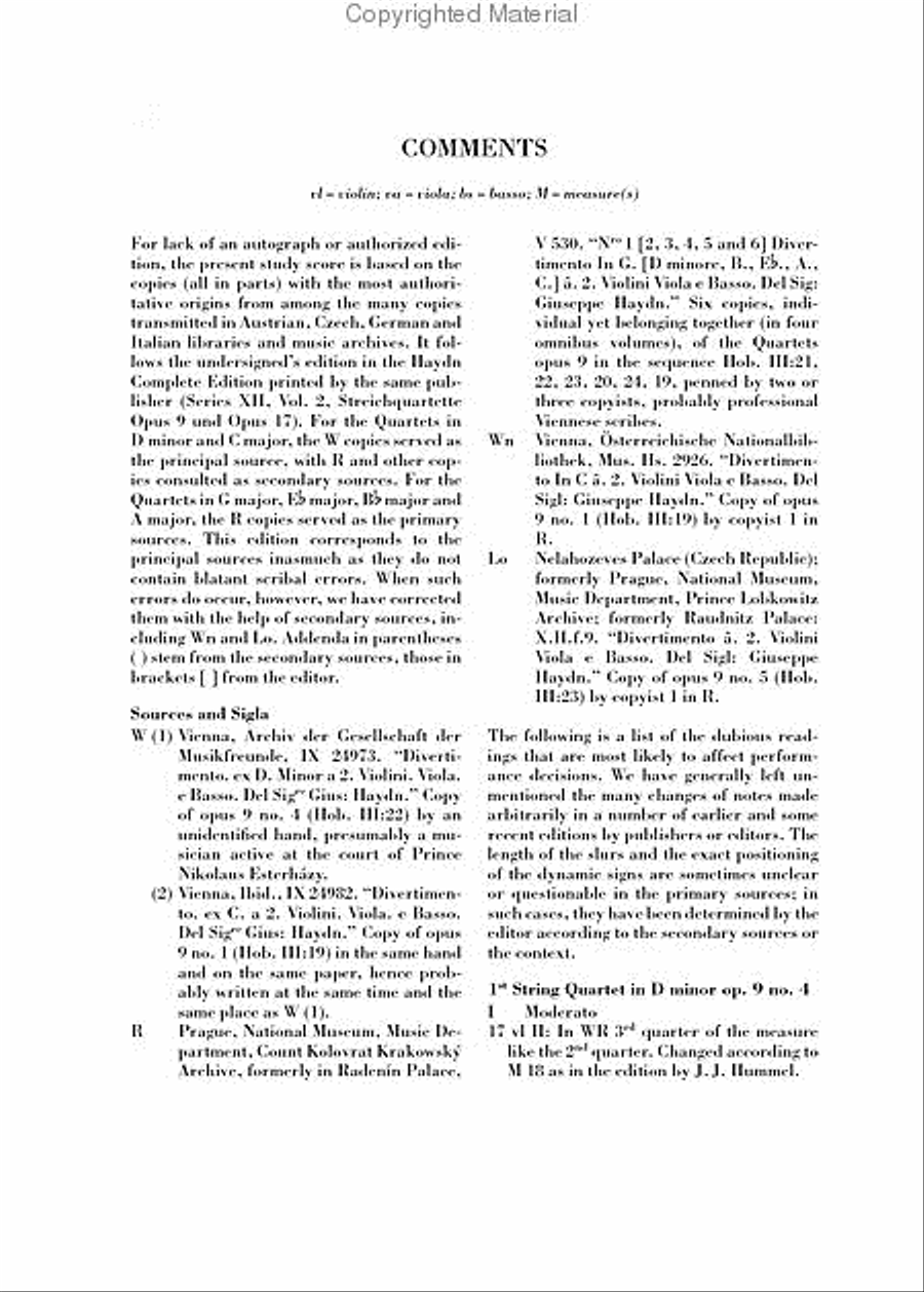 String Quartets – Volume II, Op. 9 String Quartet scores gallery preview page 5