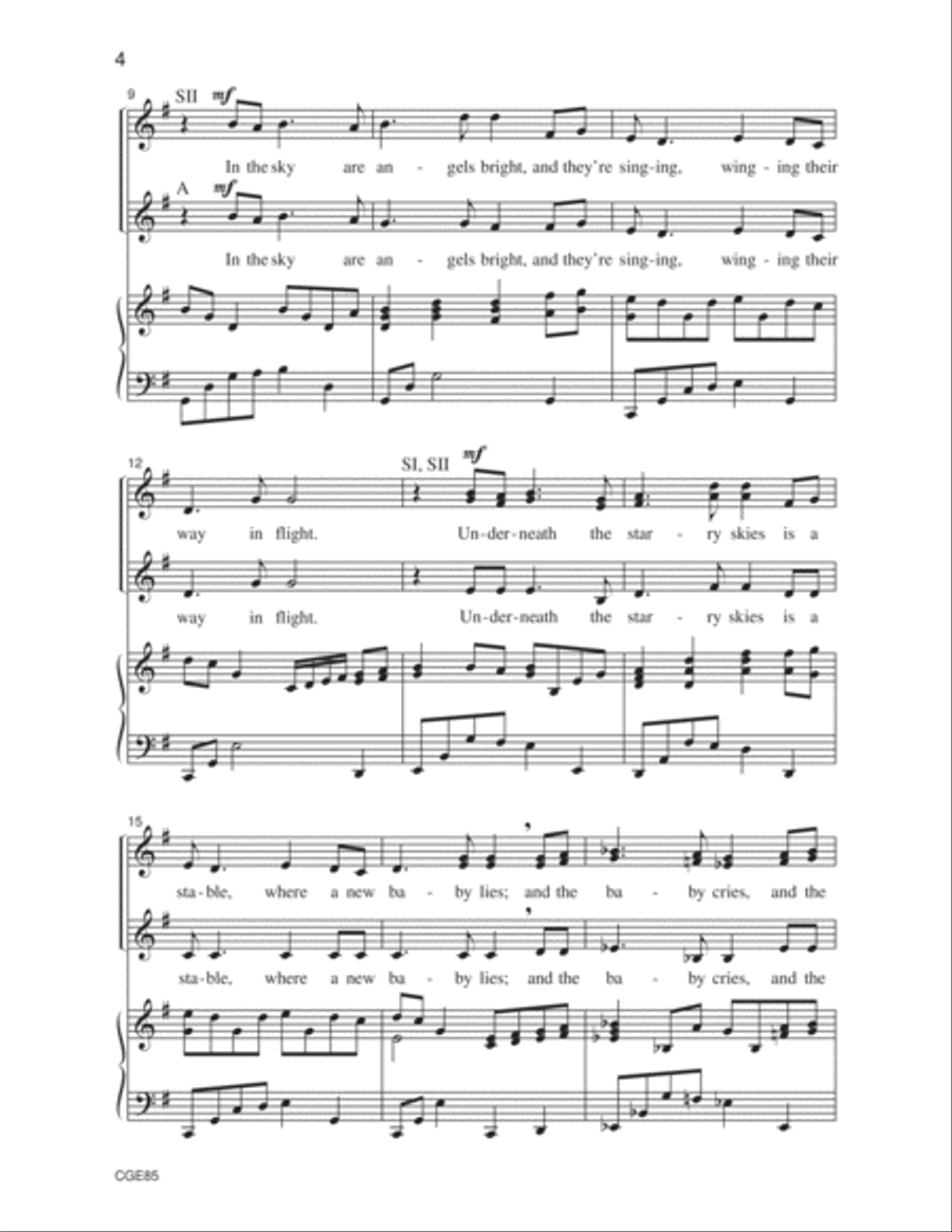 Underneath Starry Skies (SSA) SSA scores gallery preview page 3