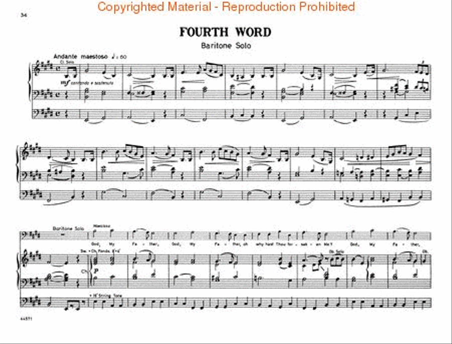 Seven Last Words of Christ 4-Part scores gallery preview page 4