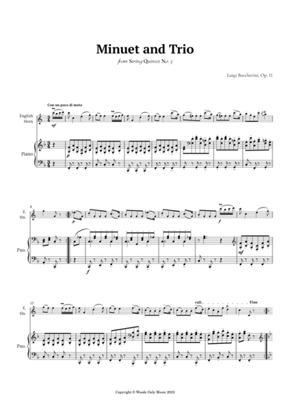 Minuet by Boccherini for English Horn image number null