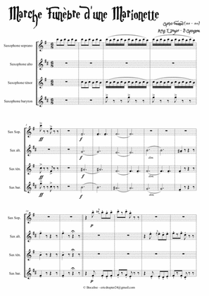 Funeral March of a Marionette - Ch Gounod for SAX Quartet (SATB)