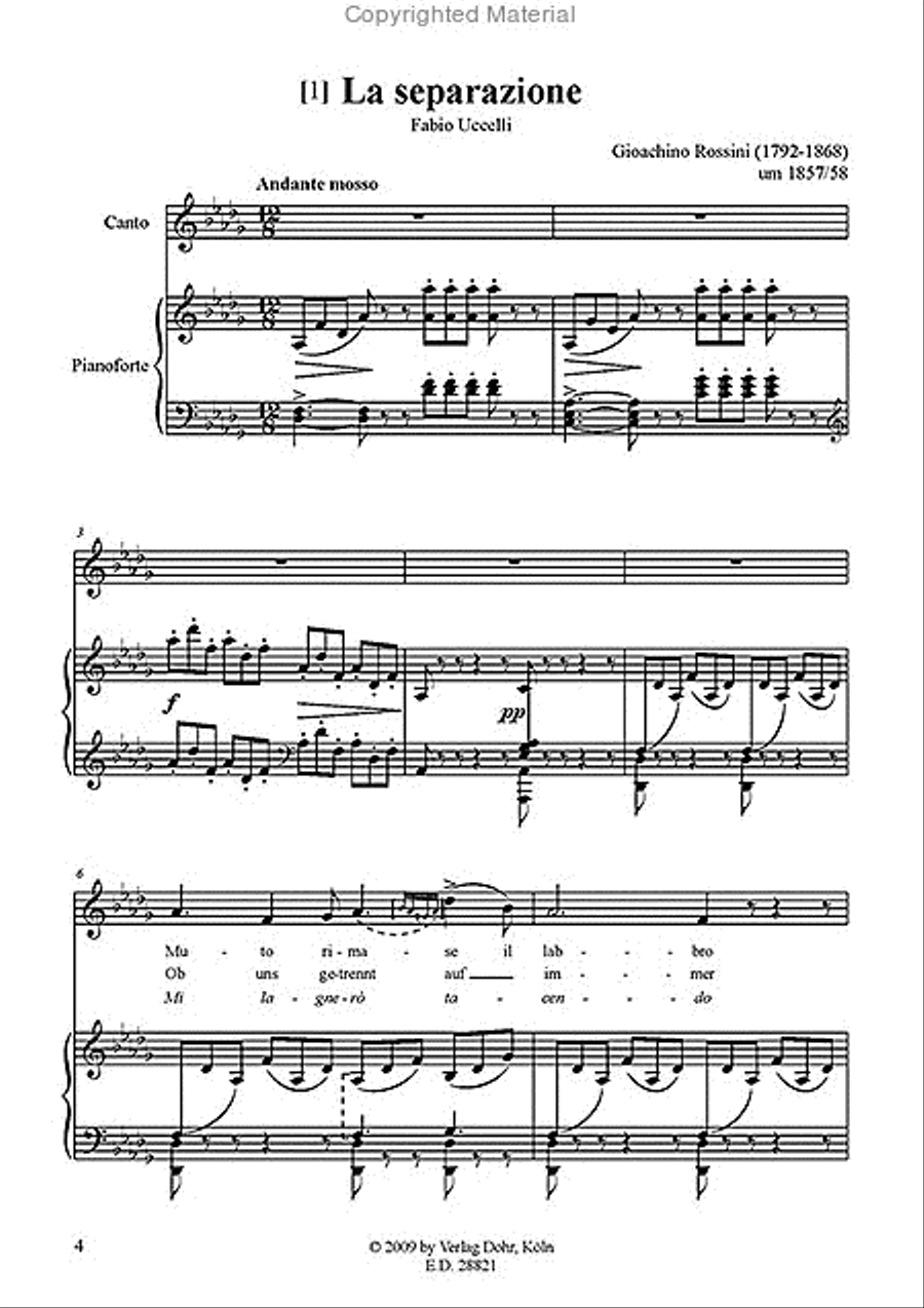 Mi lagnerò tacendo -Unterschiedliche Vertonungen eines Textes von Pietro Metastasio für Singstimme und Klavier- (Erster Band) Voice Solo scores gallery preview page 2