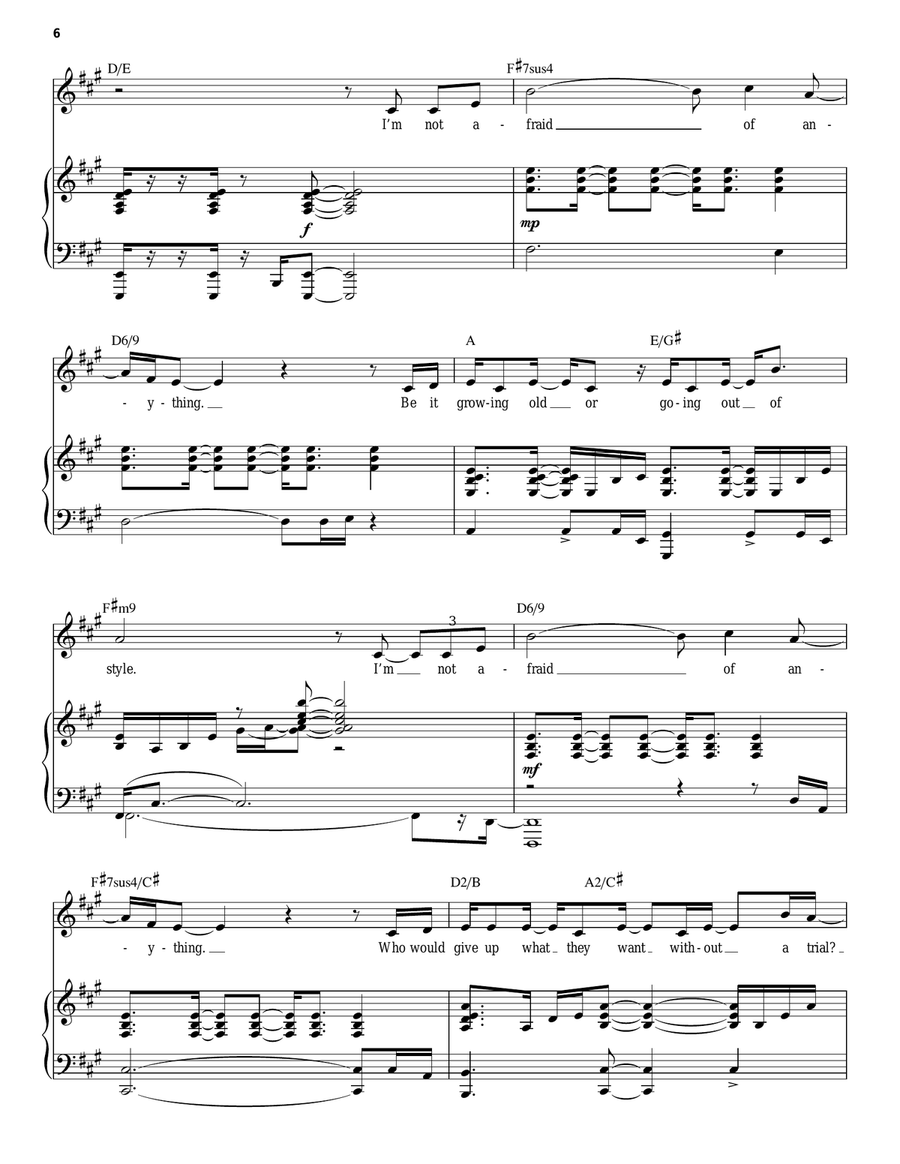 I'm Not Afraid Of Anything (from Songs for a New World) Piano, Vocal scores gallery preview page 6