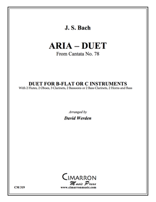 Book cover for Aria - Duet from Cantata No. 78