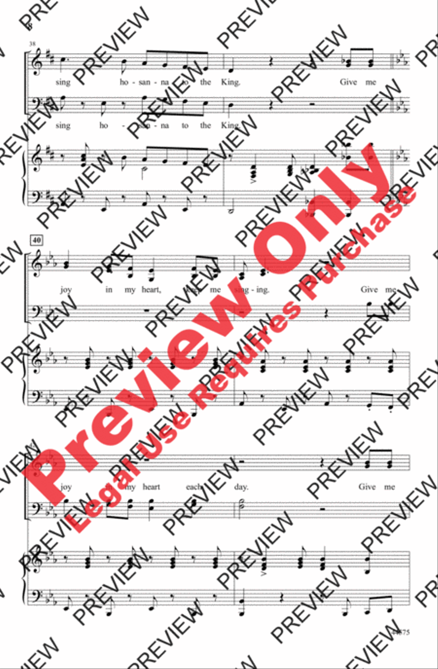 Give Me Oil in My Lamp Give Me Oil in My Lamp 4-Part scores gallery preview page 8