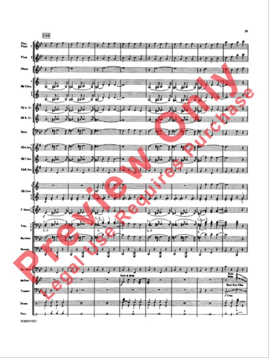 Looney Tunes Overture Looney Tunes Overture Concert Band scores gallery preview page 24