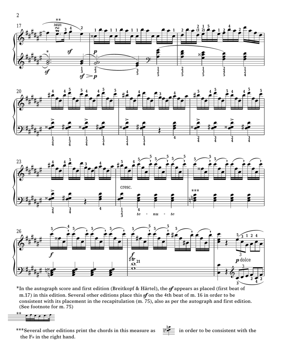 Piano Sonata No. 24 In F-Sharp Major, Op. 78 Piano Solo scores gallery preview page 2