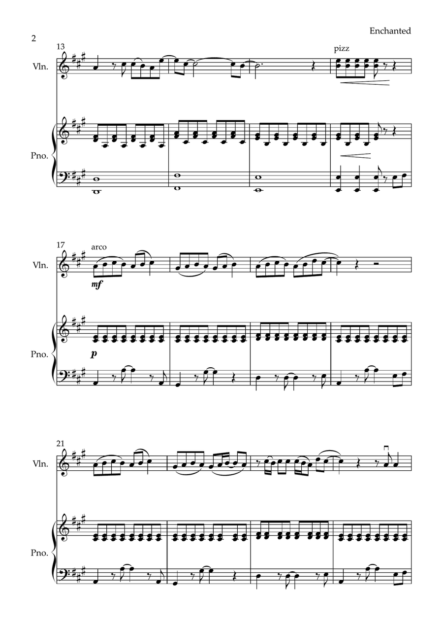 Enchanted Violin Solo scores gallery preview page 2