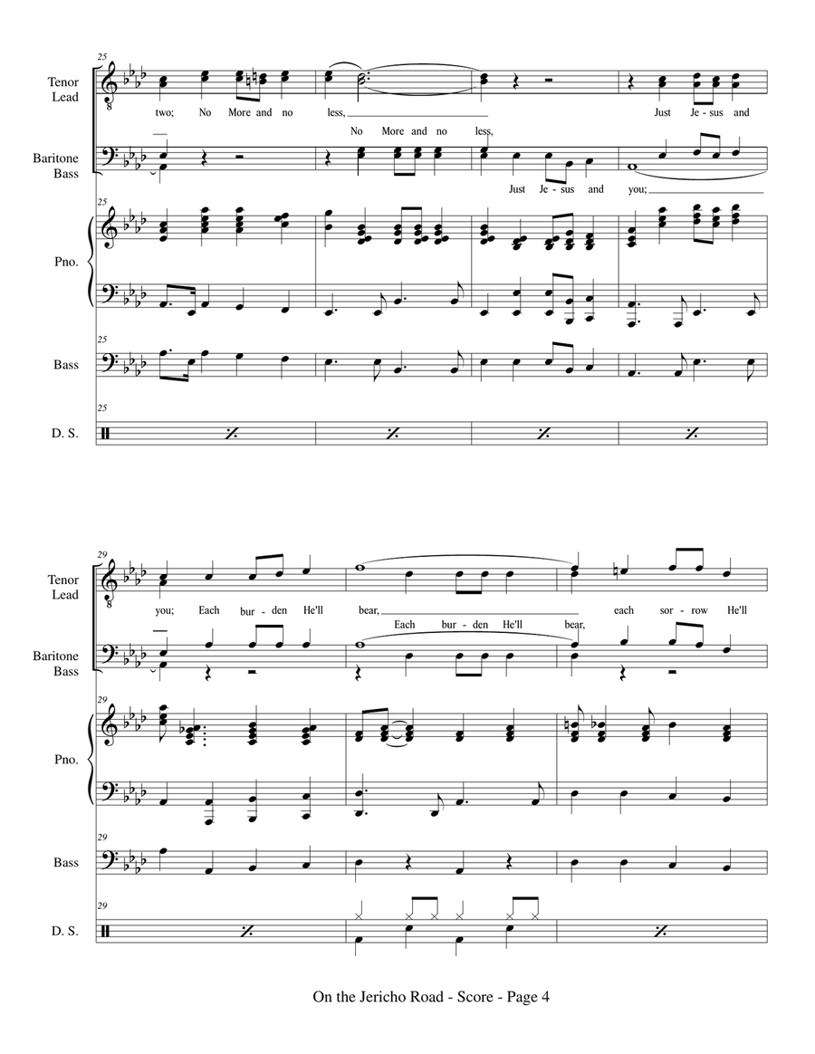 On The Jericho Road Small Ensemble scores gallery preview page 6