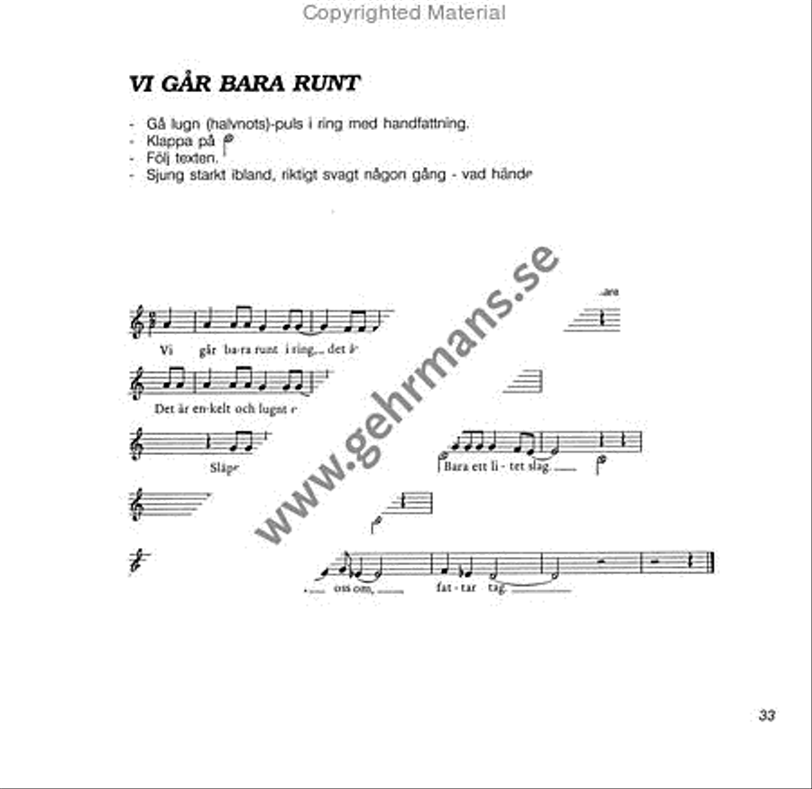 For nyfikna oron och glada fotter - metodbok Collection / Songbook scores gallery preview page 9