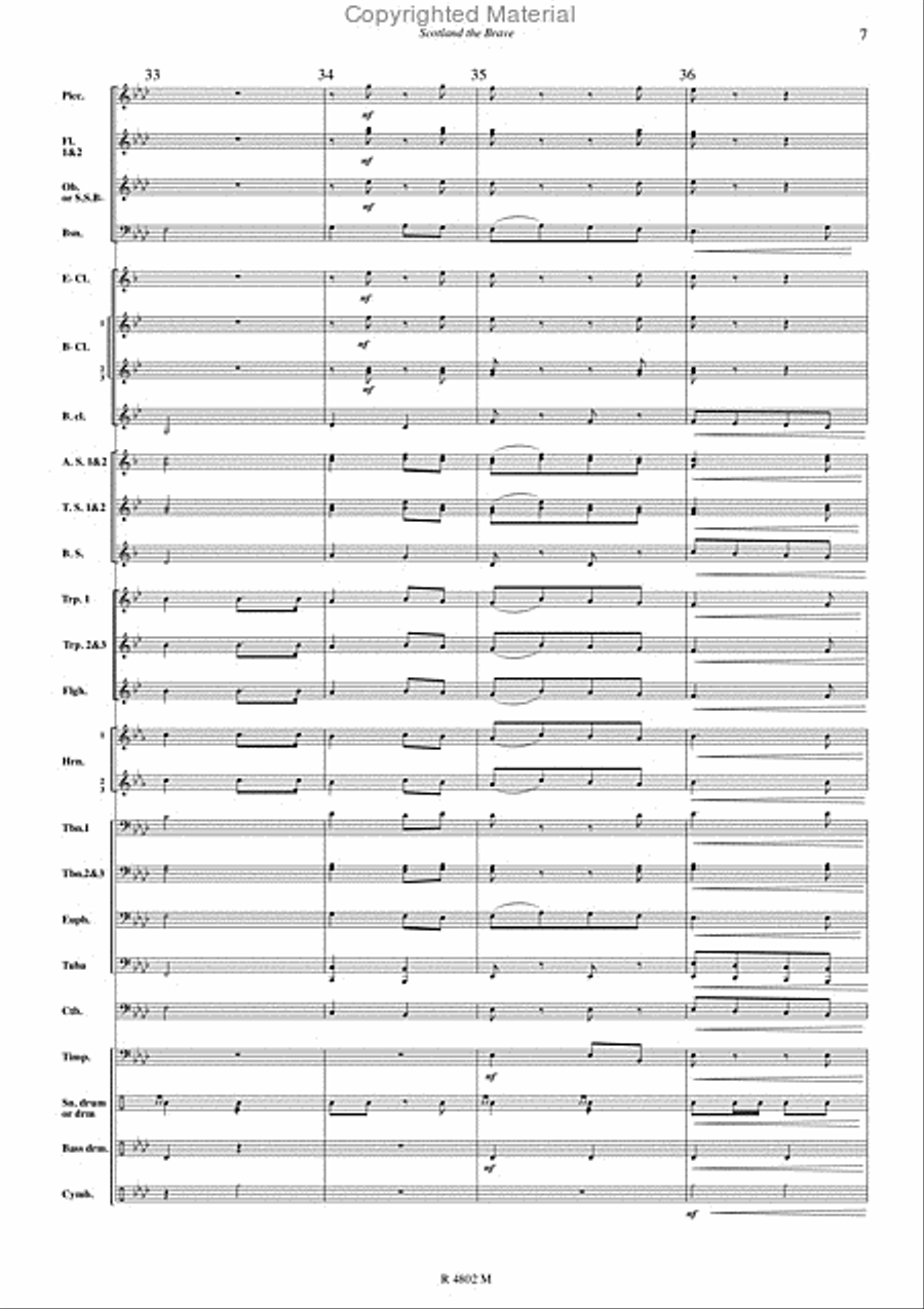 Scotland The Brave Concert Band scores gallery preview page 8