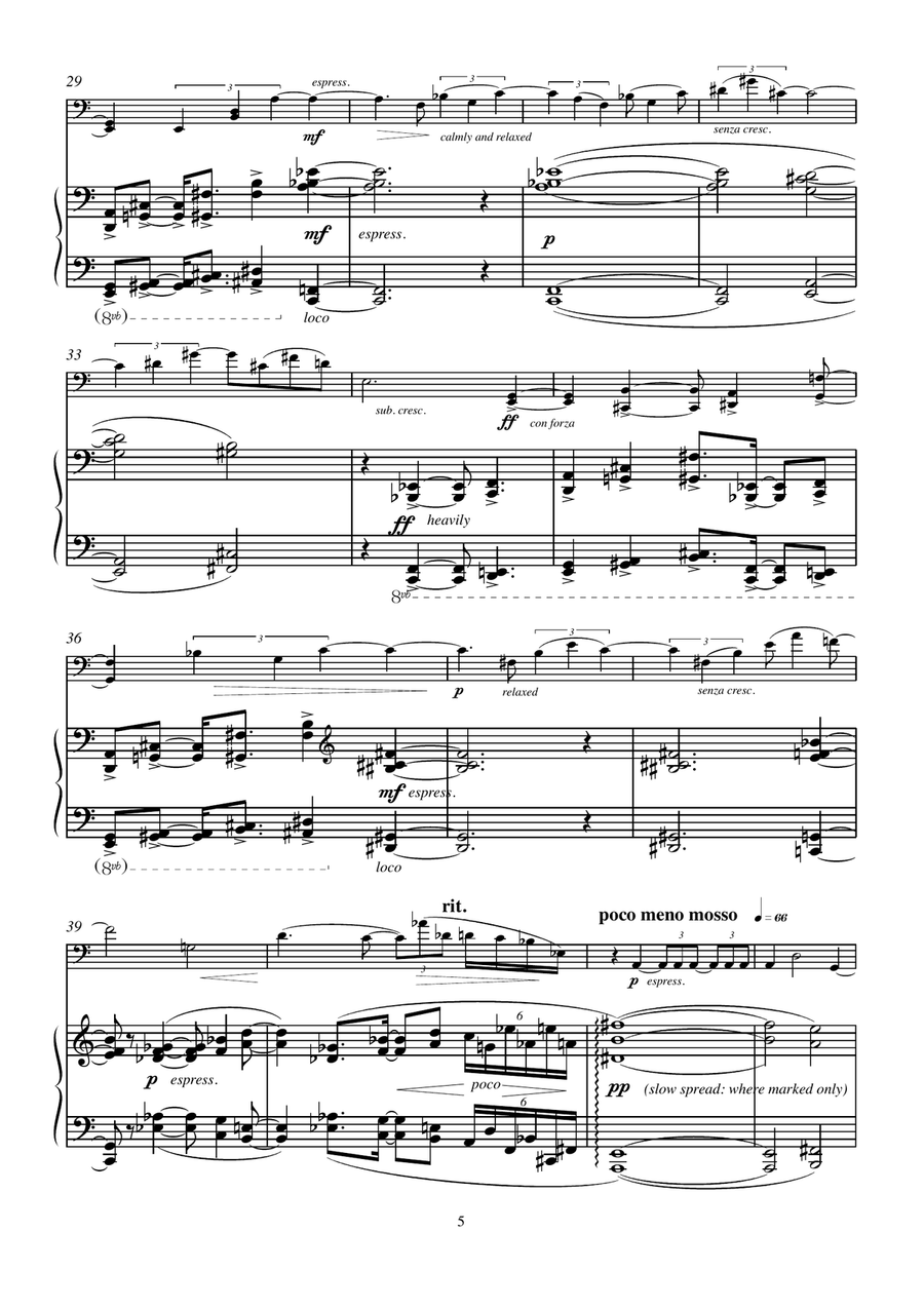Winter Variations (cello and piano) Piano scores gallery preview page 4