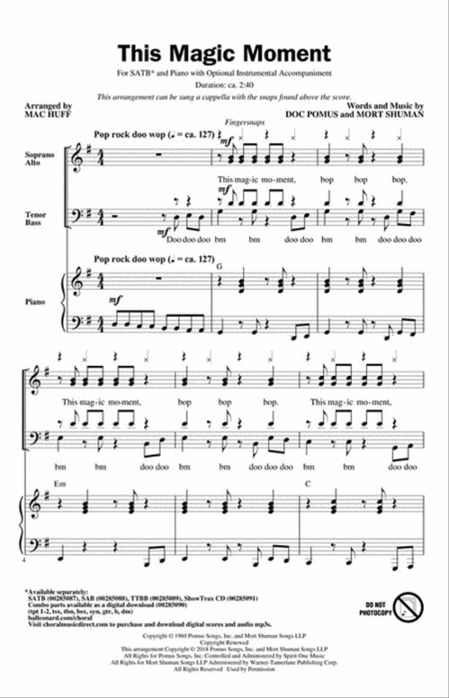 This Magic Moment 4-Part scores gallery preview page 2