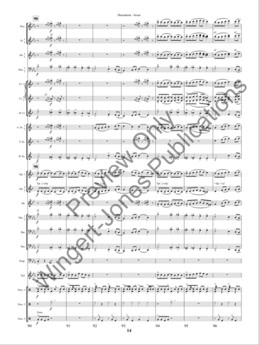 Detonation (Score) Concert Band scores gallery preview page 17