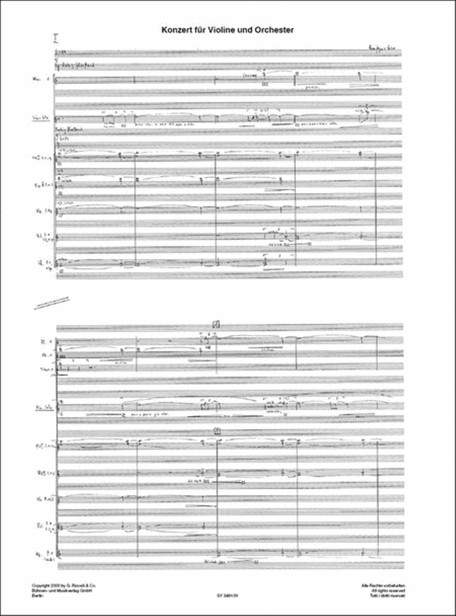 Konzert für Violine und Orchester Orchestra scores gallery preview page 2