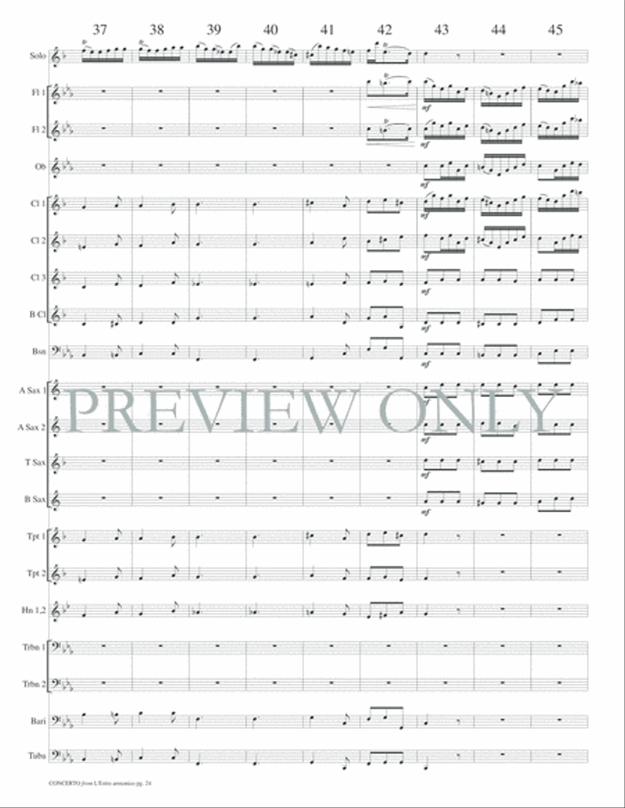 Concerto from L'Estro armonico Concert Band scores gallery preview page 27