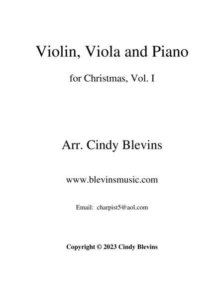 Violin, Viola and Piano for Christmas, Vol. I image number null