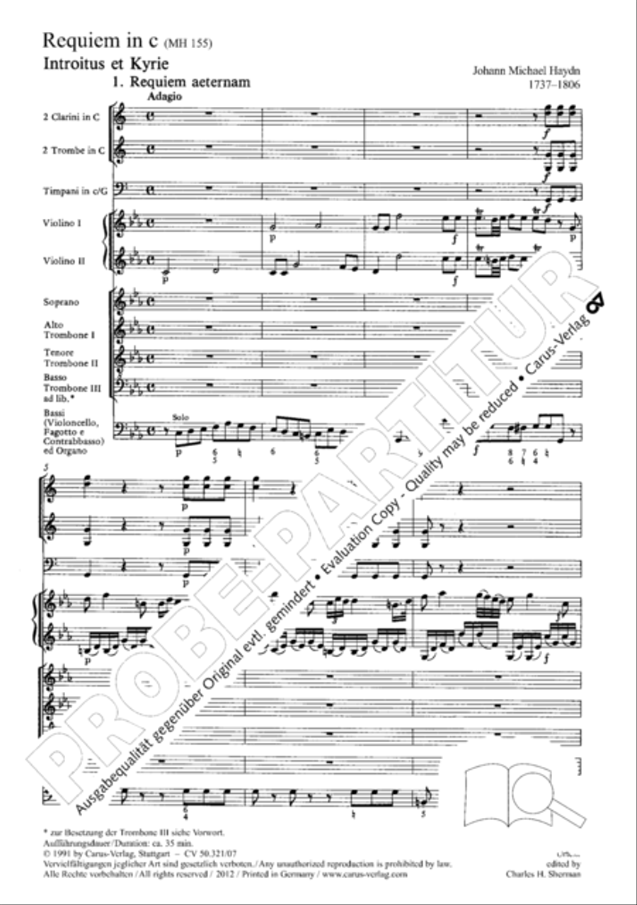 Requiem in C minor 4-Part scores gallery preview page 8