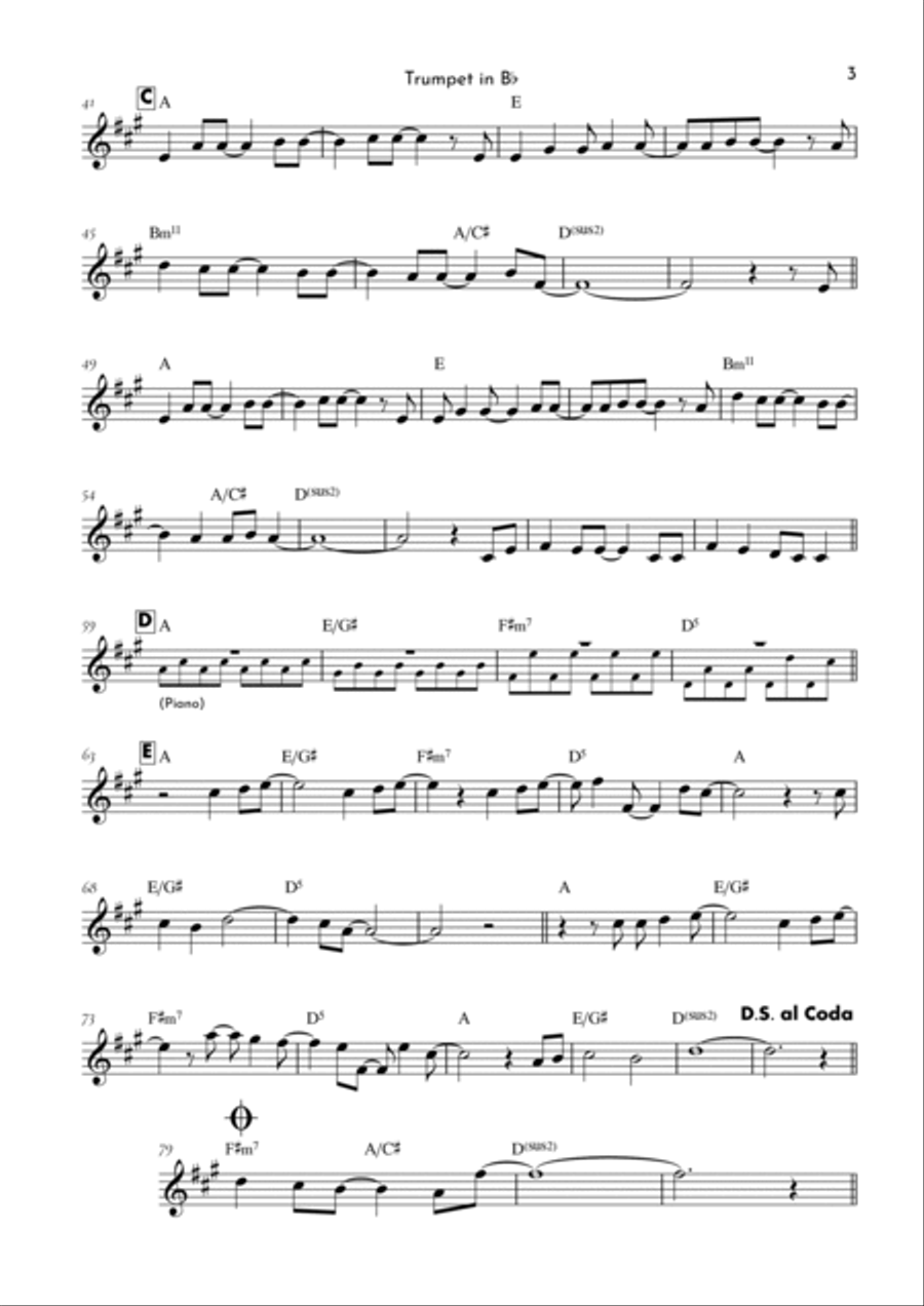 A Million Dreams B-Flat Trumpet scores gallery preview page 3