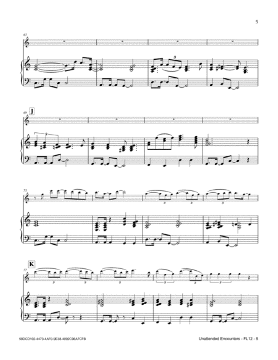 Unattended Encounters Flute Solo scores gallery preview page 5