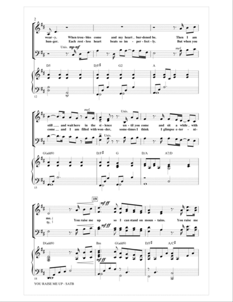 You Raise Me Up (arr. Roger Emerson) 4-Part scores gallery preview page 2