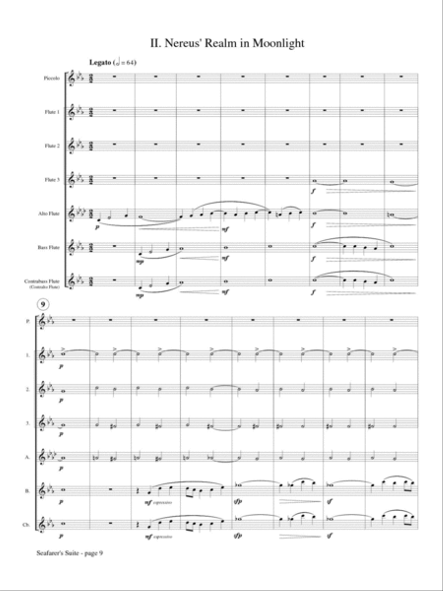 Seafarer's Suite for Flute Choir Flute Choir scores gallery preview page 3